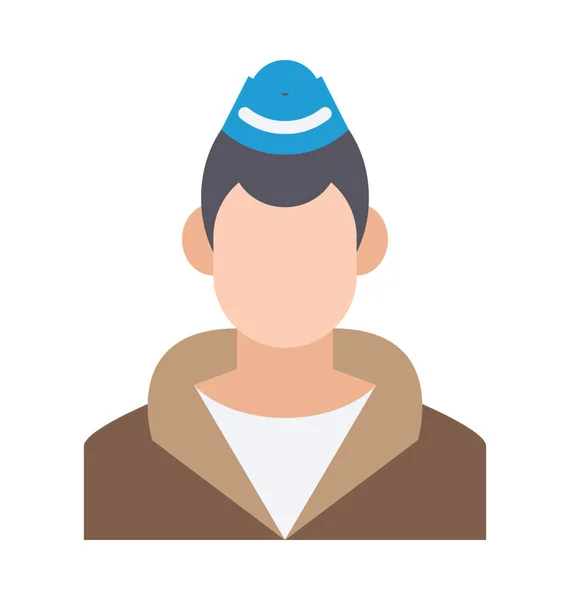 Bellboy Plana Vector Icono — Vector de stock