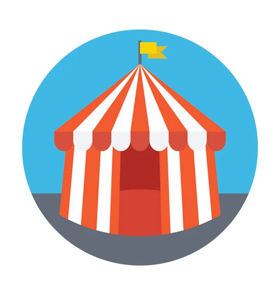 Circus Tent Vector Pictogram — Stockvector