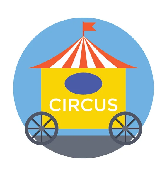 Ícone de vetor de carrinho de circo — Vetor de Stock