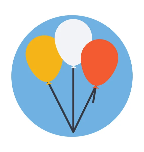 Balloons Vector Icon — Stock Vector
