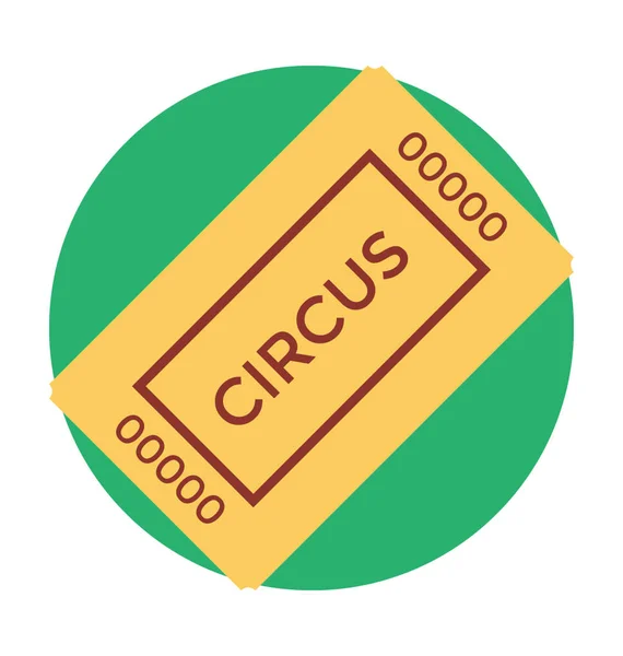 Εικονίδιο του τσίρκου εισιτηρίων φορέα — Διανυσματικό Αρχείο