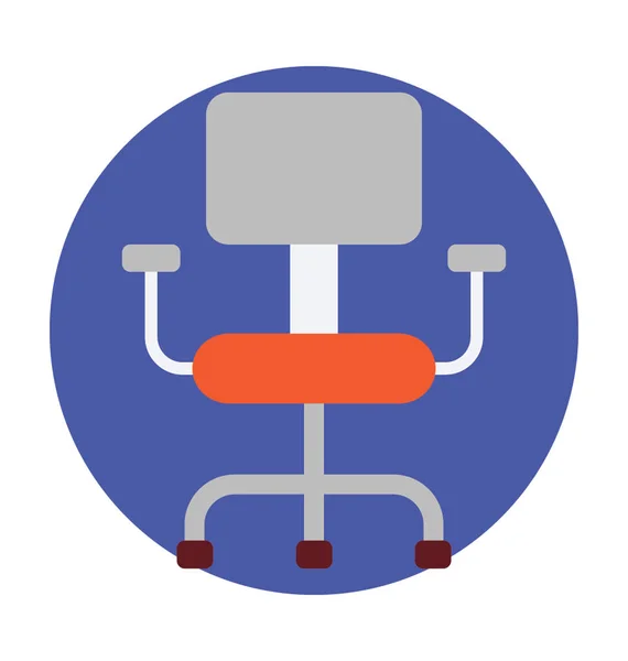 Swivel Chair Vector Icon — Stock Vector