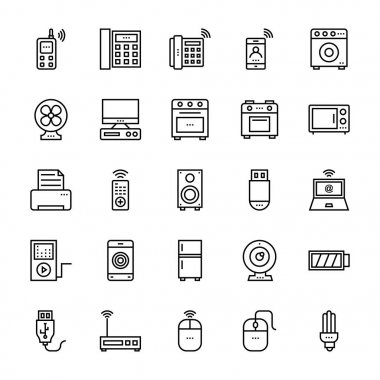 Elektronik ve aygıtları Icons 1 anahat