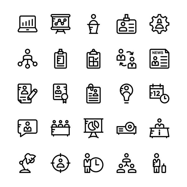 Human Resources Line Icons 2