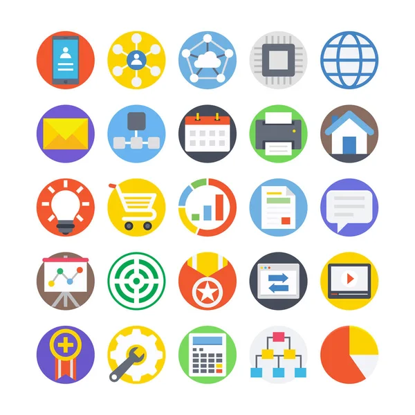 SEO ve Web düz renkli simgeler 2