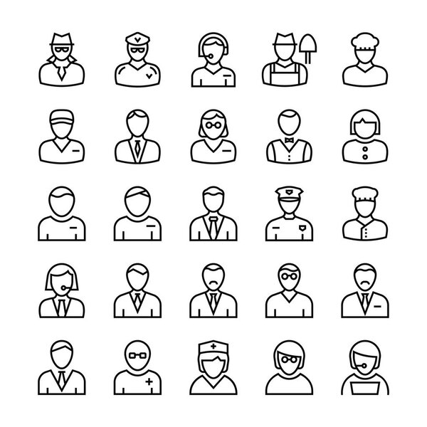 Профессии линейные иконки 2
