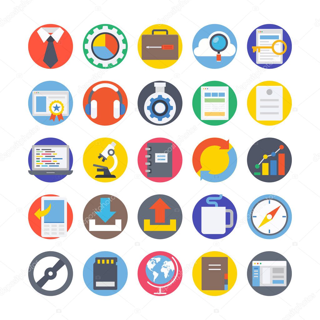 Seo and Web Flat Colored Icons 4