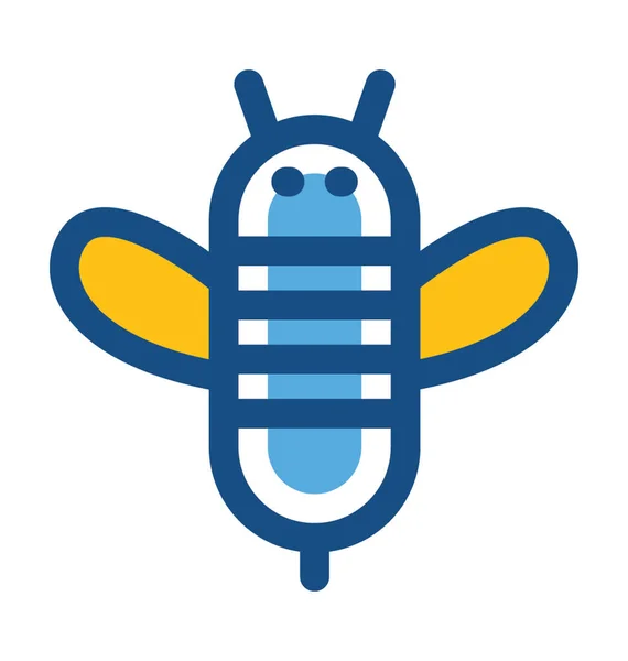 Honey Bee Colored Vector Icon — Stock Vector