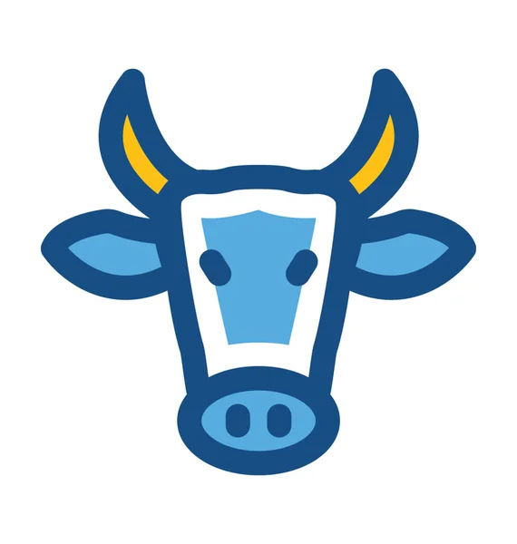 Ox gekleurde Vector Icon — Stockvector