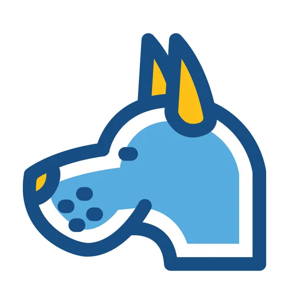 Perro coloreado Vector icono — Vector de stock