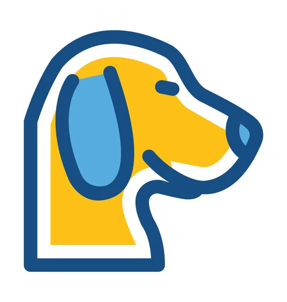 Hund färgad vektor symbol — Stock vektor