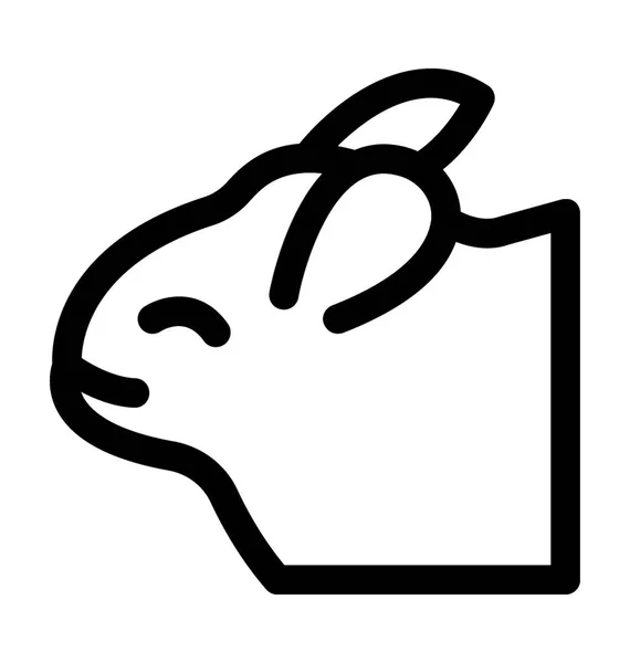 Icône vectorielle de ligne de vache — Image vectorielle