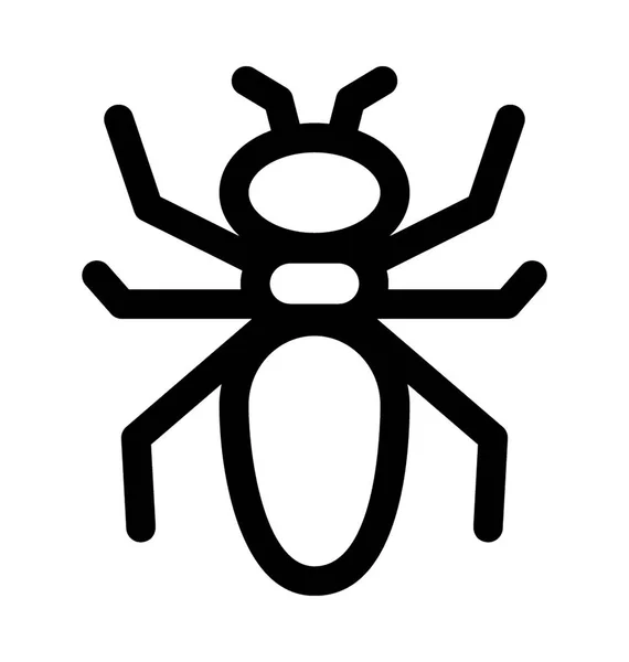 Ícone do vetor da linha da formiga — Vetor de Stock
