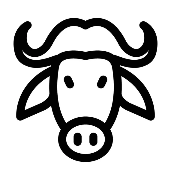 Línea Toro Vector Icono — Vector de stock