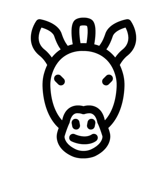 Vector de línea de vaca icono — Vector de stock