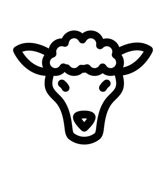 Векторная икона овечьей линии — стоковый вектор
