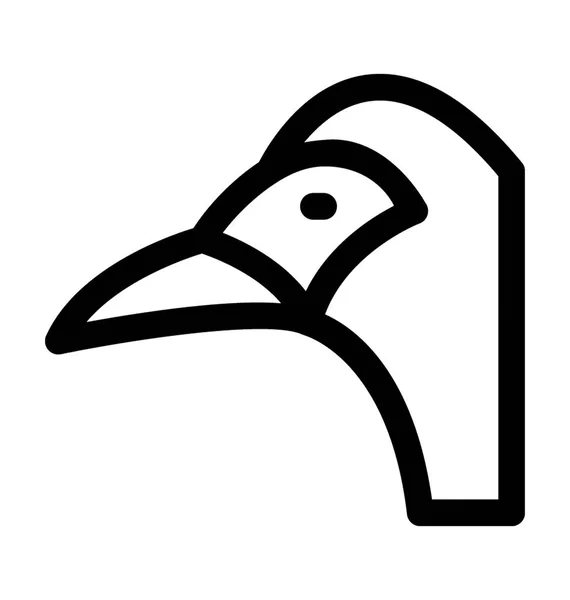 Papagáj vonal vektor ikon — Stock Vector