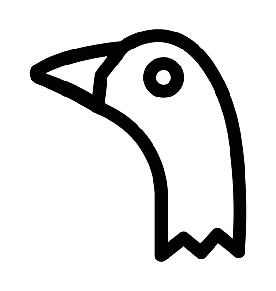Icône vectorielle de ligne de canard — Image vectorielle