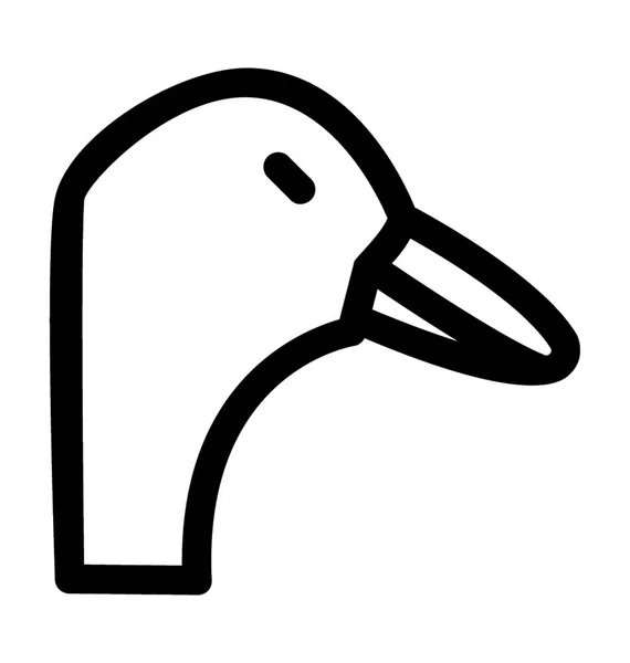 Seagull Line Vector Icon — Stock Vector