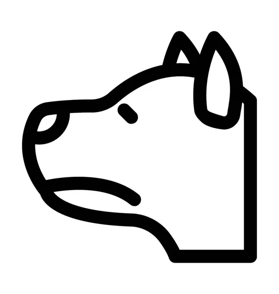 Wolf Line Vector Icono — Vector de stock