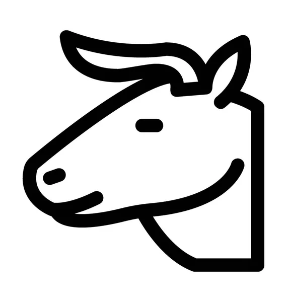 Icône vectorielle de ligne de chèvre — Image vectorielle
