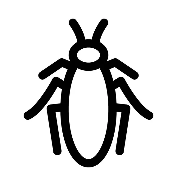 Cockroach Line Vector Icon — Stock Vector