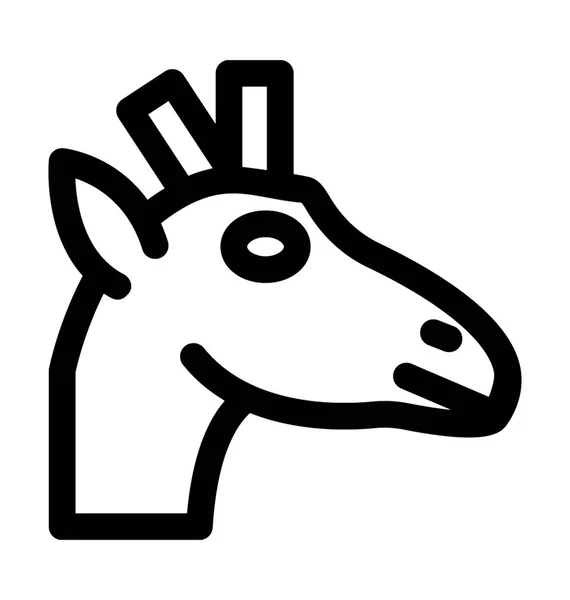 Giraffe lijn Vector Icon — Stockvector