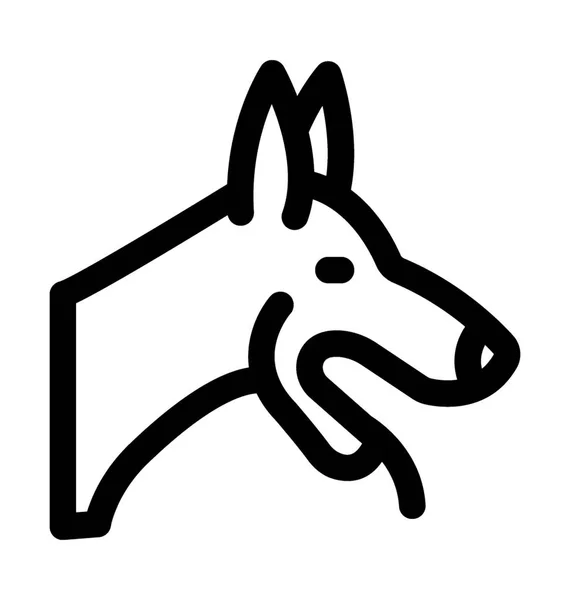 Hond lijn Vector Icon — Stockvector