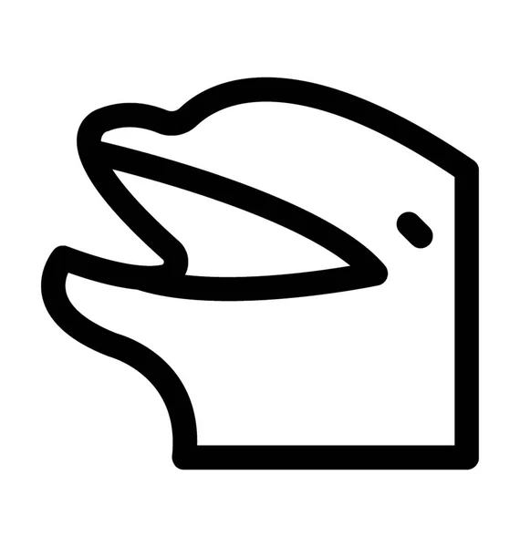 Dolphin linii wektor ikona — Wektor stockowy