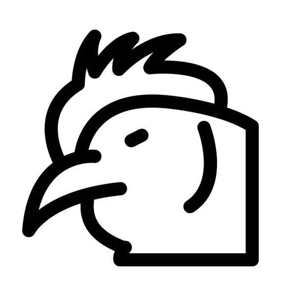 Ícone de vetor de linha de galinha —  Vetores de Stock