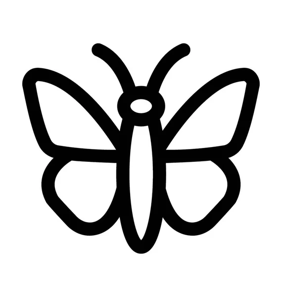 Butterfly linjen vektor symbol — Stock vektor