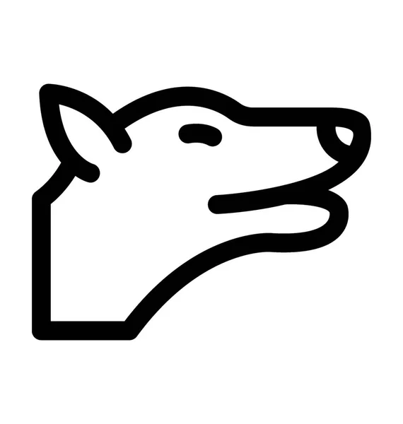 Wolf Line Vector Icono — Archivo Imágenes Vectoriales