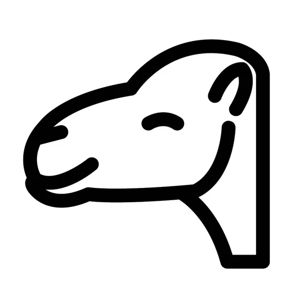 Icône vectorielle de ligne de chameau — Image vectorielle