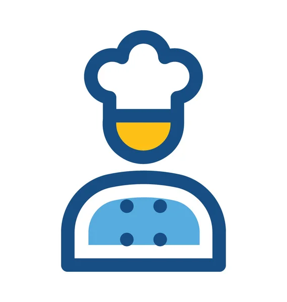 Chef coloreado Vector icono — Vector de stock