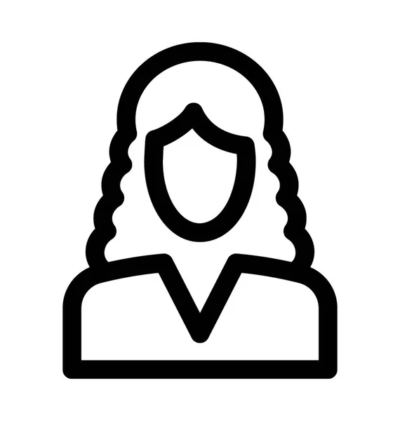 Secretaris lijn Vector Icon — Stockvector