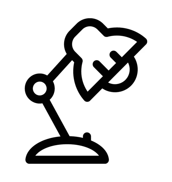 Tafel Lamp Lijn Vector Icon — Stockvector