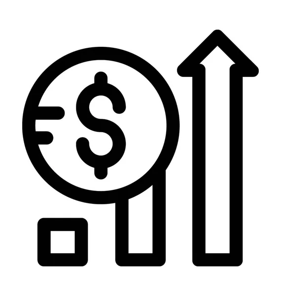 Icône Vectorielle Ligne Profit — Image vectorielle