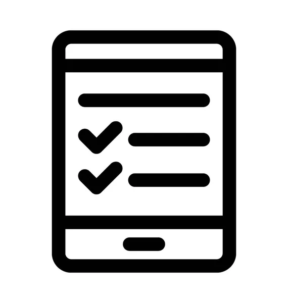 Checkliste App Linienvektorsymbol — Stockvektor