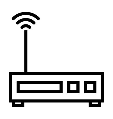 WiFi yönlendirici çizgi vektör simgesi