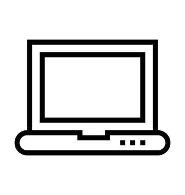 dizüstü bilgisayar çizgisi vektör simgesi