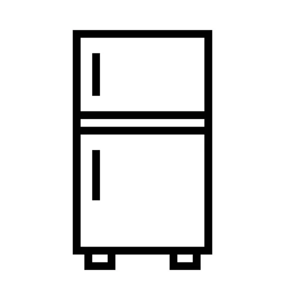 Ligne Réfrigérateur Icône Vectorielle — Image vectorielle
