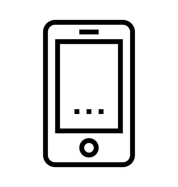 Ikona Wektora Linii Smartfona — Wektor stockowy