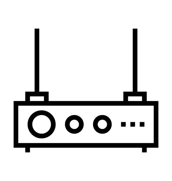 Icône Vectorielle Ligne Routeur Wifi — Image vectorielle