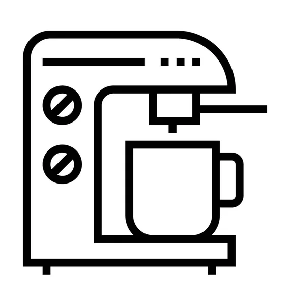 Coffee Machine Line Vector Icon — Stock Vector