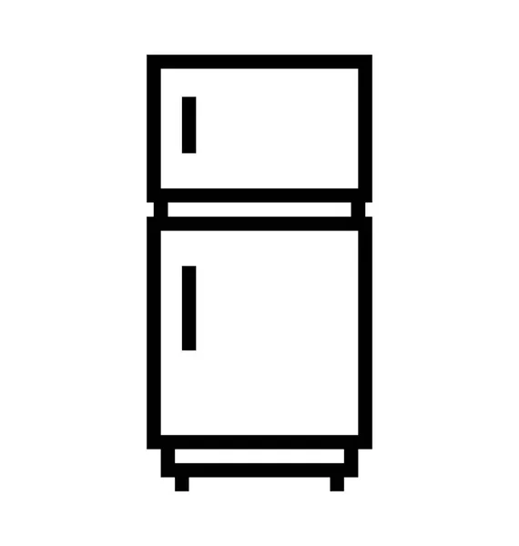 冷蔵庫の行ベクトルのアイコン — ストックベクタ
