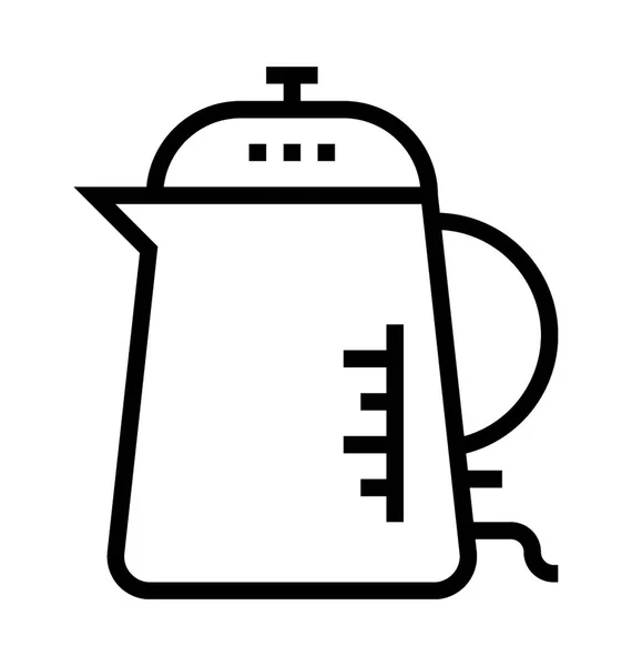Електричний Чайник Лінії Векторної Icon — стоковий вектор