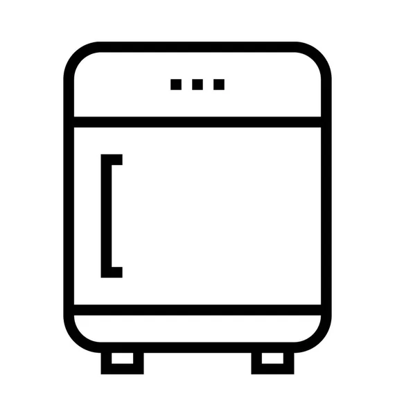 Ψυγείο Γραμμή Εικονίδιο Του Φορέα — Διανυσματικό Αρχείο