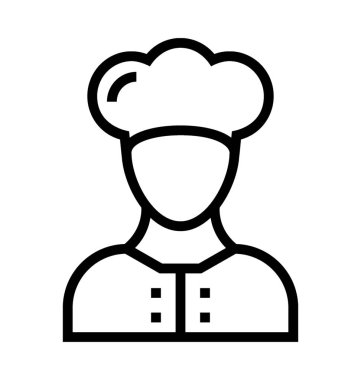 Şef çizgi vektör simgesi