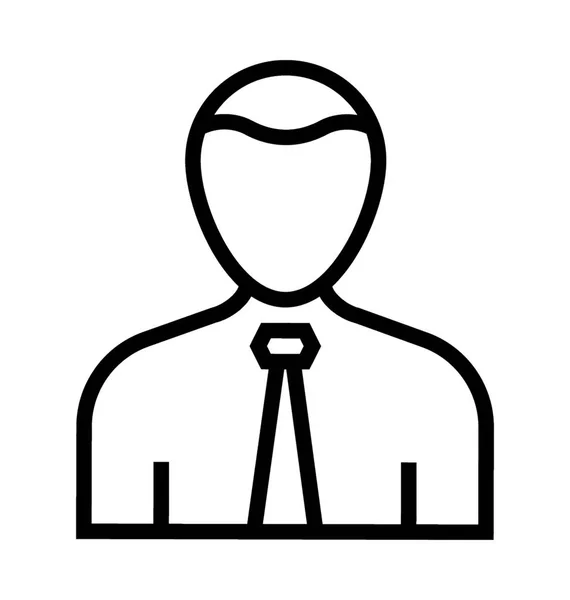 Business Person Line Vector Icon — Stock Vector