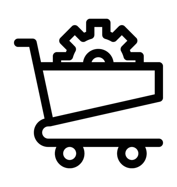 Shopping cart inställning — Stock vektor